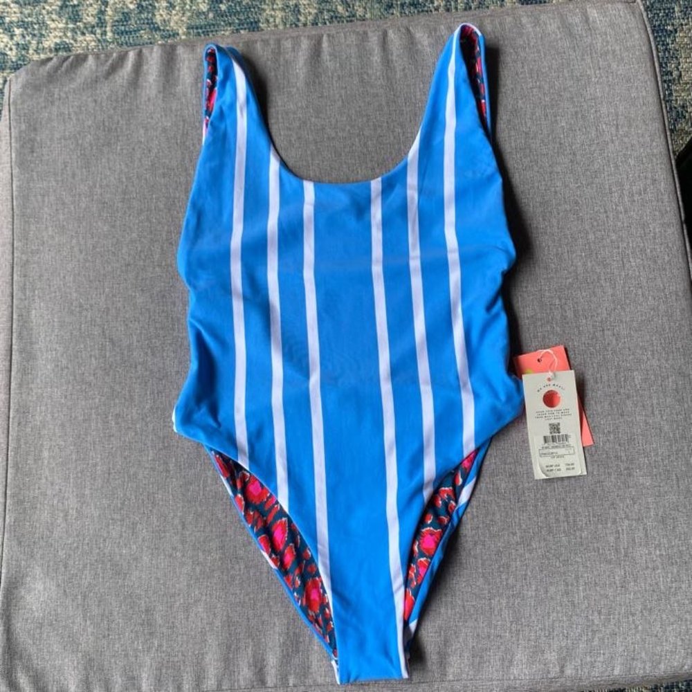 Maaji Women's Sail Stripe Claire Classic One-Piece Swimsuit, Reversible